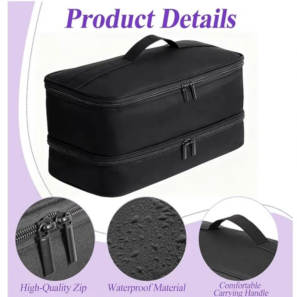 🗽Black Travel Storage Organizer Bag with Lock